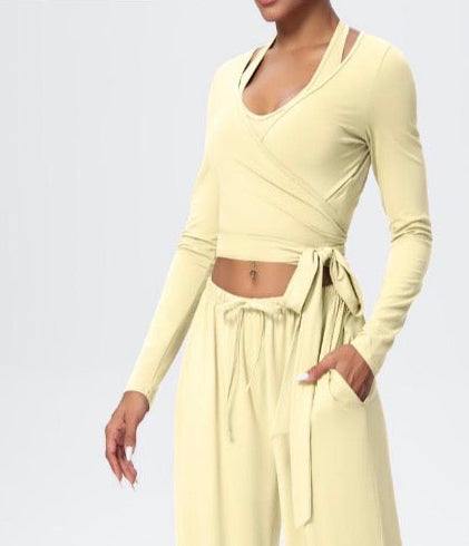 yellow cardigan